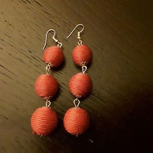 Boutique Red Pom Pom earrings